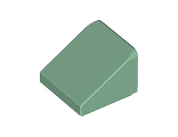 Покривна плочка 1X1X2/3, гладка: {пясъчно зелен}