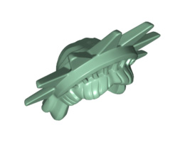 Minifigure, Hair Female with Spiked Tiara (Lady Liberty): {пясъчно зелен}