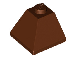 Ъглова тухличка 2X2/45° отвън : {червеникаво-кафяв}
