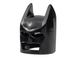 Minifigure, Headgear Mask Batman Cowl (Wide Ears) : {черен}