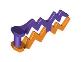 Wave Angular (Electric Zigzag, Castle Magic Spark) with Marbled Dark Purple Pattern: {ярко оранжев}