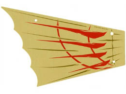 Cloth Sail 28 x 18 Right with Red and Dark Tan Pattern: {тухлено жълт}