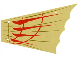 Cloth Sail 28 x 18 Left with Red and Dark Tan Pattern: {тухлено жълт}