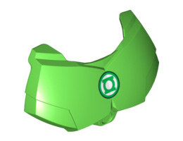Large Figure Chest Armor Small with Green Lantern Logo Pattern: {ярко зелен}