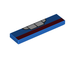 Плоска плочка 1X4 No.: {ярко син}