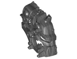 Hero Factory Mask, Half (Splitface): {титаниево метален}