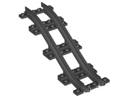 Train, Track Plastic, Narrow, Ramp, 5 Bricks Elevation: {черен}