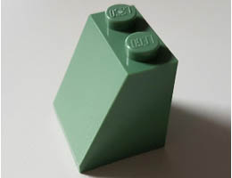 Покривна плочка 2X2x2/65 градуса: {пясъчно зелен}