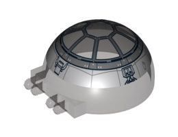 Windscreen 6 x 6 x 3 Canopy Half Sphere with Dual 2 Fingers and SW Tie-Fighter Pattern: {прозрачно кафяв}