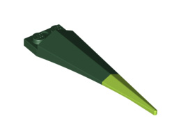 Plate, Modified 1 x 2 with Angular Extension and Flexible Lime Tip: {тъмно зелен}