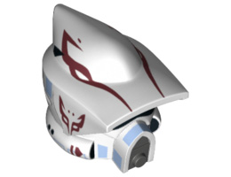 Minifigure, Headgear Helmet SW ARF Trooper Elite Pattern: {бял}