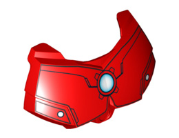 Large Figure Chest Armor Small with Iron Man Reactor Pattern: {ярко червен}