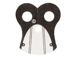 Minifigure, Armor Pauldron Cloth with Black Neck and 4 Thin Black Stripes Pattern, Thick Border: {бял}