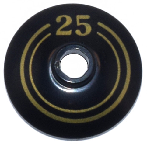 Inverted (Radar) with Gold Circles and Number 25 Pattern: {черен}