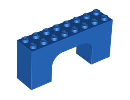 Brick, Arch 2 x 8 x 3: {ярко син}