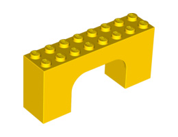 Brick, Arch 2 x 8 x 3: {ярко жълт}