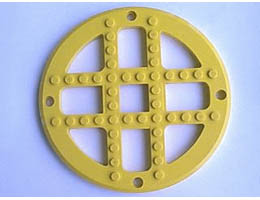 Fabuland Plate, Round 13 2/3 Stud Diameter - (Ferris Wheel Side, Merry-Go-Round Type 2 Base): {ярко жълт}