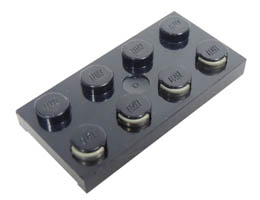 Electric Plate 2 x 4 with Contacts: {черен}