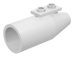 Engine, Smooth Large, 1 x 2 Thin Top Plate: {бял}