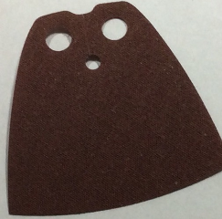 Minifigure Cape Cloth, Standard - Traditional Starched Fabric - 3.9cm Height: {червеникаво-кафяв}