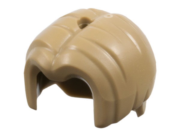 Minifigure, Hair Bowl Cut Parted in Center, Hole on Top: {пясъчно жълт}