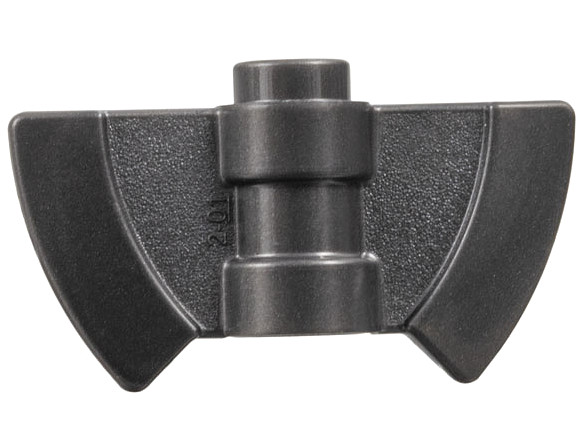 Minifigure, Weapon Axe Head, Double with Through Hole for Bar: {титаниево метален}