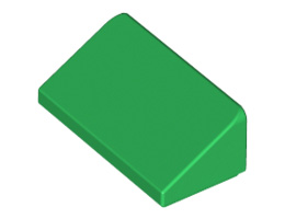 Покривна плочка 1X2x2/3: {тъмно зелен}