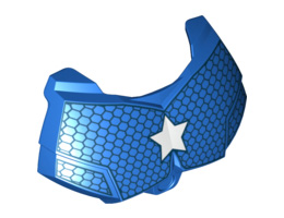 Large Figure Chest Armor Small with Captain America Star Pattern: {ярко син}