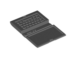 Minifigure, Utensil Computer Laptop: {тъмно каменно сив}