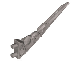 Hero Factory Weapon - Claw / Spike, Flexible : {сребърно метален}