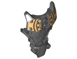 Hero Factory Full Torso Armor with Gold Technical Gear Pattern (Bulk): {титаниево метален}