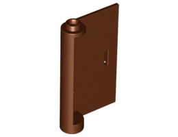 Door 1 x 3 x 4 Right - Open Between Top and Bottom Hinge: {червеникаво-кафяв}