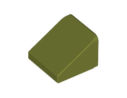 Покривна плочка 1X1X2/3, гладка: {маслинено зелен}