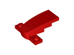 Wedge 4 x 2 x 1 1/3 with 1 x 4 Base: {ярко червен}