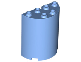 Стенен елемент, объл 2X4X4: {умерено син}