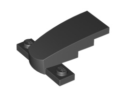 Wedge 4 x 2 x 1 1/3 with 1 x 4 Base: {черен}