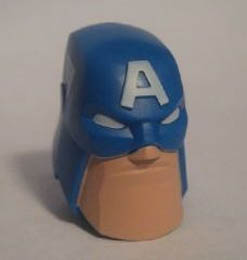 Large Figure Head Modified Super Heroes Captain America with Light Nougat Face Pattern : {ярко син}