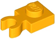Plate, Modified 1 x 1 with Open O Clip Thick (Vertical Grip): {огнено жълто-оранжев}