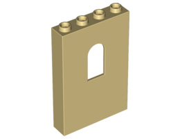 Стенен елемент 1X4X5 със заоблен процеп: {тухлено жълт}