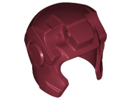 Minifigure, Headgear Helmet Space with Open Face and Top Hinge (Iron Man): {нов тъмно червен}