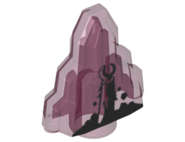 Лунен камък декор.NO.5: {прозрачен умерено червеникаво виолетов}
