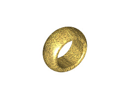 Minifigure, Utensil Ring 1 x 1: {хромирано златист}