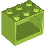 Container, Cupboard 2 x 3 x 2 - Solid Studs: {ярко жълто-зелен}