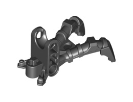 Bionicle Foot Claw with Ball Socket, Rounded Ends: {черен}