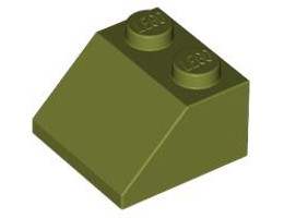 Покривна плочка 2X2/45°: {маслинено зелен}