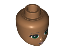 Mini Doll, Head Friends with Green Eyes, Pale Pink Lips and Open Mouth Pattern : {умерен нуга}