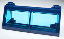 Windscreen 2 x 6 x 2 Train with Trans-Light Blue Glass: {земно син}