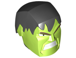 Large Figure Head Modified Super Heroes Hulk Pattern : {ярко жълто-зелен}