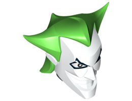 Large Figure Head Modified Super Heroes The Joker Pattern : {бял}