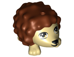 Hedgehog, Friends with Black Eyes and Nose and Reddish Brown Spines Pattern (Oscar) : {тухлено жълт}